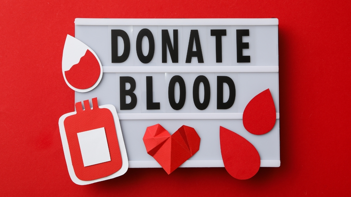 Blood donation camp by Nvedya Foundation showing volunteers and donors participating to save lives in Faridabad