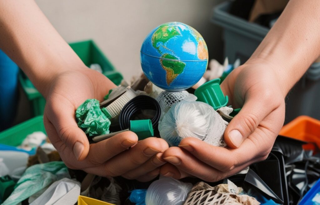 Plastic-Free India campaign showing NGO volunteers cleaning plastic waste and promoting eco friendly environment