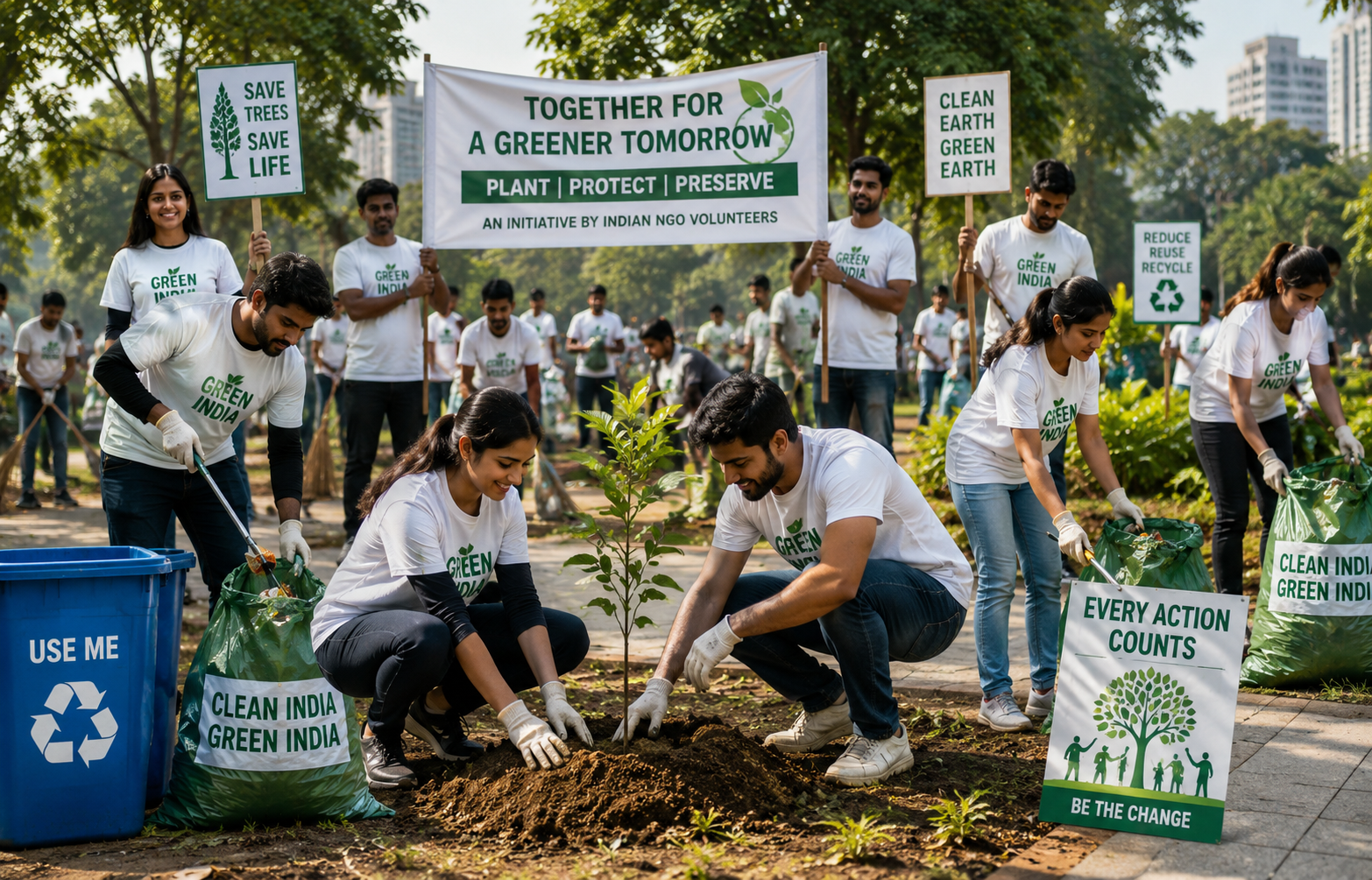 environmental change in India driven by NGOs through community sustainability initiatives